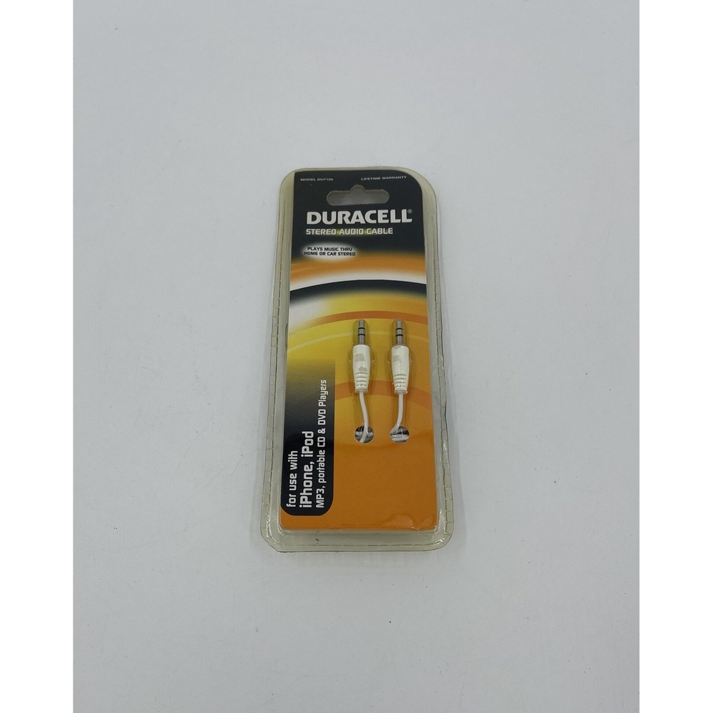 NEW! Duracell Stereo Audio Cable DU7105, Use w/ Any Device with a‎ 3.5mm Jack